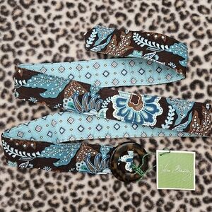 Vera Bradley Adjustable Cloth Belt in "Java Blue" Print, NWT, (1.5" W, ~44" L)